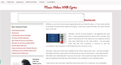 Desktop Screenshot of musicvideoswithlyrics.com